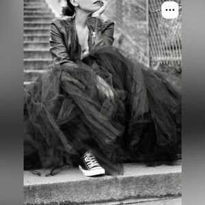 Pretty black double lined skirt